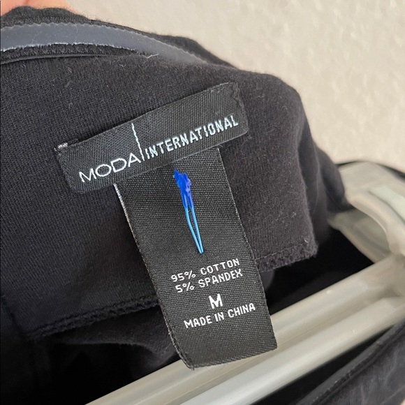 Moda International Black Jumpsuit with White Dots - Picture 4 of 7